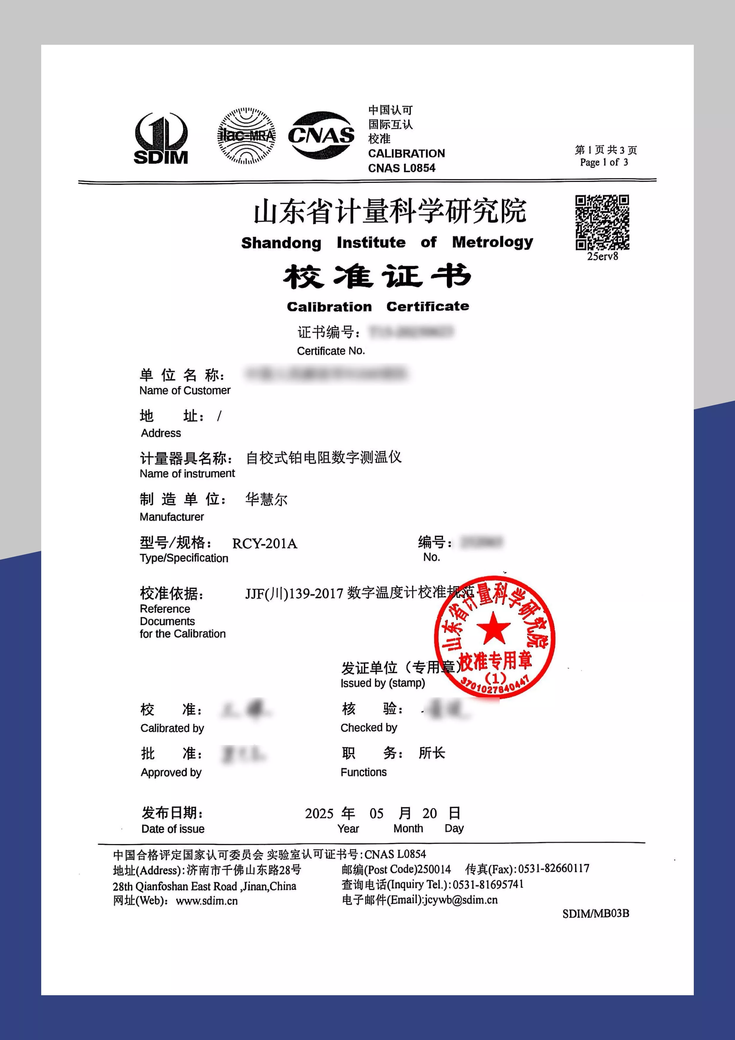 自校式铂电阻数字测温仪RCY-201A